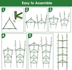 CEWOR Tomato Cage - 3 Pack Tomato Trellis, 63 Inch Tomato Cages for Garden, Extra Tall Plant Support Triangle Structures Garden Stakes for Climbing Plants Outdoor, Pots, Raised Garden Bed, Vegetables
