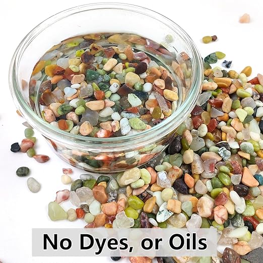 YISZM 10LB Succulent and Cactus Colorful Pebbles, 3/8 Inch Natural Decorative Polished Stones, River Rocks for Indoor Plants, Vases, Planters and Outdoor Gardening