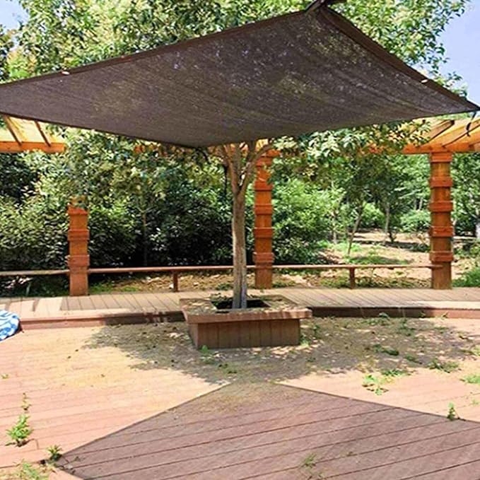 Garden Sun Shade Canopy Gazebo Shade Tarp Shade Net Multifunctional Shade Sail, Durable Outdoor Shade Net Tarp for Garden, Greenhouse, Patios, Privacy Netting,black-5x8m