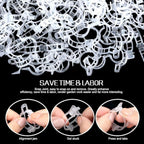 FANDAMEI 300 PCS Plant Support Clips, Plastic Garden Plant Ties, Tomato Clips Trellis for Tomato Cucumber Flower Squash Vine, 1” Inner Diameter for Climbing Plants