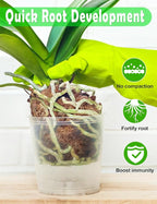 TOYPOPOR Orchid Potting Mix for Repotting with Moss Pine Bark Mulch Perlite Stone and Coco Peat Natural Ingredients, Orchid Bark Potting Mix Orchid Repotting Kit Drainage Indoor Potting Medium 1qt