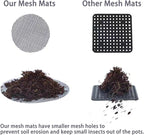 200 Pack Flower Pot Hole Mesh Pad, 2" Rounds Drainage Hole Mesh Pad - Ultimate Gardening Solution Preventing Soil Loss, Anti-Slip, Bonsai Bottom Grid Mat Gifts for Women Gardeners!