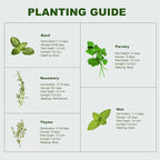 Indoor Herb Garden Starter Kit, 5 Seeds Growing into Basil, Parsley, Rosemary, Thyme, Mint, Including A Planter Box, Soil Discs & Planters with A Gift Box for Women