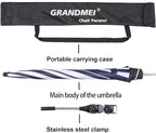 Chair Umbrella with Clamp,46 inches UPF 50+ Clip on Parasol for Patio,Beach Chairs,Strollers,Wheelchairs,Golf Carts