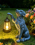 YODY Garden Statues Outdoor Garden Decor: Dog Statue with Solar Lantern for Yard Art Lawn Ornaments Porch Patio Balcony Home House - Birthday Gifts for Grandma Mom Women