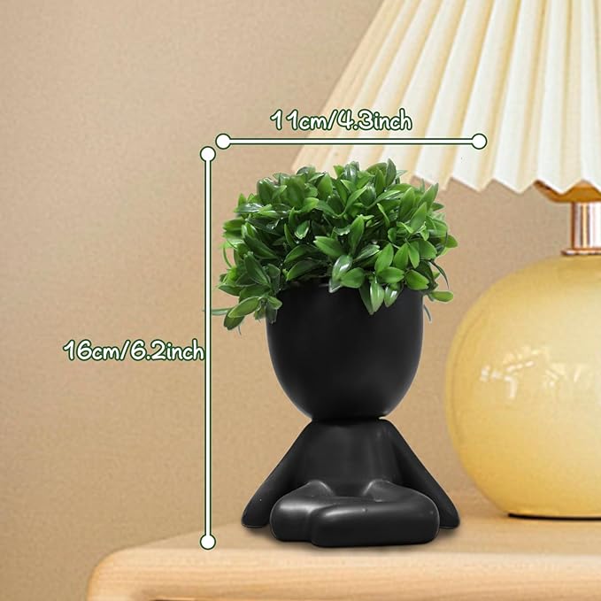 Zerzsy Mini Succulent Plant, Cute Desktop Decorations, Desktop Plant for Women Office Decor, Cute Fake Plants Bathroom Decoration - Set of 1