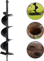 DYRABREST Auger Drill Bit 6x12inch Garden Plant Flower Bulb Auger Spiral Hole Drill for Post Holes Replacement Earth Digger Planting Drill (6‘’ Drill Bit)