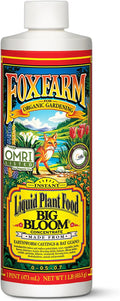 Fox Farm Big Bloom Liquid Plant Food - Organic Bloom Fertilizer for Flowering & Fruiting Plants, Contains Earthworm Castings & Bat Guano - Supports All Stages of Plant Growth - 0-0.5-0.7 NPK, 1 Pint