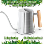 Green Moon Water Can Indoor Plant White 35oz with Long Spout Mini Water Can Indoor Metal Watering Can Pot for Indoor House Plant Bonsai Outdoor Garden Flowers Modern Decorative