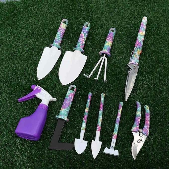 10PCS Gardening Tool Set Plant Care Mechanics Kit Pruning Tools with Carrying Case