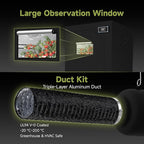 3x3 ft Grow Tent Complete Kit, All-in-One Fan with Activated Carbon Filter, 150W Full Spectrum LED Grow Light, 32"x32"x63" High-Reflective 1680D Diamond Mylar Tent and Smart Controller-1