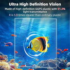 DaToo Small Fish Tank Ultra-Clear 1.6 Gallon Aquarium Starter Kits with LED Lighting and Filter System Beginner-Friendly Mini Betta Aquarium for Small Fish Shrimp Desktop Room Decoration