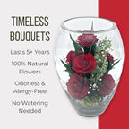 Fiora Flower | Long Lasting Real Roses in a Sealed Vase | Lasts up to 5 Years | Unique Present Gift