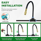 Drip Irrigation System, 50FT 1/4" Garden Watering for Outdoor Plants & Raised Beds, 15pcs Upgraded Brass Nozzles 360° Adjustable Misting Kit, UV-Resistant Tubing for Greenhouse, Lawn & Patio Cooling