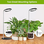 Kullsinss Grow Lights for Indoor Plants, 80 LEDs Full Spectrum Plant Light for Indoor Growing with 2 Mounting Options, 6/12/16H Timer, 3 Spectrum Modes, 37 in Height Adjustable Desk Grow Lamp (Black)