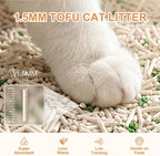 Tofu Cat Litter – Natural Plant-Based & Flushable Unscented Kitty Litter, Low Dust & Low Tracking, Superior Odor Control, Ideal for Multi-Cat Homes, Creamy Scented, 11 lb (5.5lbx2bags)