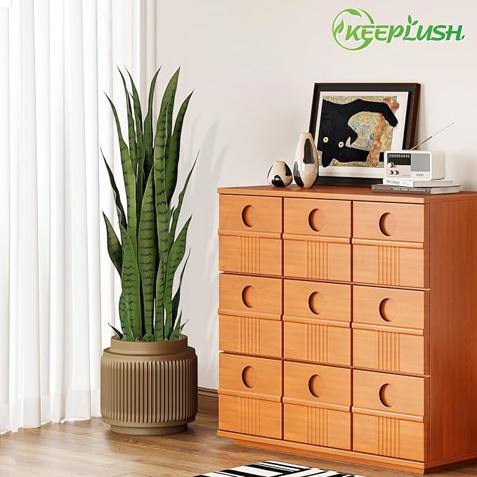 3ft Artificial Snake Plant – 36in Faux Sansevieria Plants, Fake Floor Plant for Indoor Outdoor
