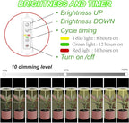 yadoker Plant Grow Light, LED Growing Light Full Spectrum for Indoor Plants,Height Adjustable, Automatic Timer, 5V Low Safe Voltage,Idea for Small Plant Light