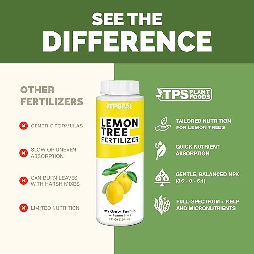 Lemon Tree Fertilizer – Liquid Plant Food for More Fruit, Better Flowering & Stronger Root Development, 1 Gallon