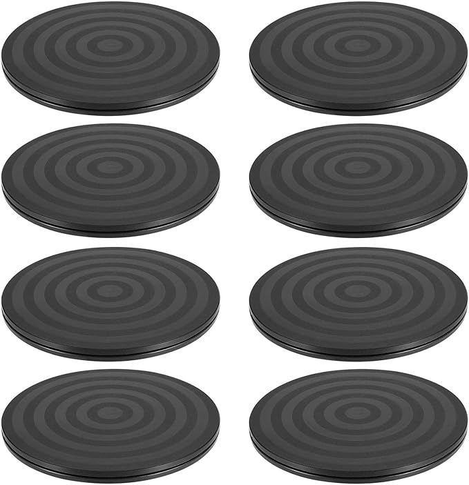 JAPCHET 8 Pack 8 Inch Bonsai Turntable, Heavy Duty Rotating Lazy Susan Turntable Garden Swivel Stand Turntable, 44lbs Loading Capacity