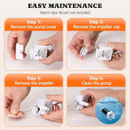 Pawtners Replacement Pump for 10in/6.7in Dog Fountain, Replacement Pump with Water Sensor & Indicator Light, Water Fountain for Cats Inside Ultra Quiet Water Pump,Easy to Disassemble & Clean