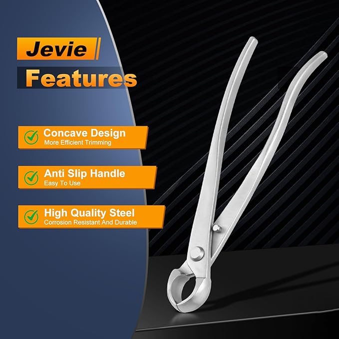 8 inch Concave Cutter, Stainless Steel Cutter for Bonsai & Gardening Pruning, Supplied By Jevie (Circular)