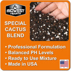 Cactus Succulent Natural Potting Soil Mix (Made in USA) (4 Dry Quarts)