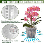 8Pcs Orchid Pot, 4 Each of 4.3",5.5" Orchid Pots with Holes, Orchid Pots for Repotting, Plastic Orchid Planter for Indoor Outdoor Plants (8Pcs, 4 Each of 4.3",5.5")