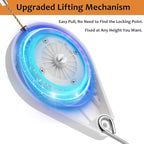 WROSWT Upgraded Retractable Plant Hanger,Plant Pulleys for Hanging Plants,Easy to Raise and Lower,Auto Lock,Heavy Duty,Adjustable Hook for Garden Baskets Pots,Birds Feeder,(3Pcs,White)