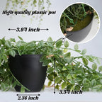 3 Packs Fake Hanging Plants with Black Pots, 20" Artificial Hanging Plants for Wall Decor, Fake Fern Plants Mandala Vine for Home Bathroom Bedroom Kitchen Office Room Decor