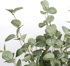 12 Pcs 27" Eucalyptus Stems Greenery Stems Eucalyptus Leaf Spray in Green Silk Plastic Plants Floral Artificial Plants for Home Party Wedding Decoration