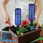 SiliFine Plant Watering Devices with Self Watering Spikes and 26 oz Plastic Bottles Plant Waterer Devices with Adjustable Control Valve Switch Indoor Outdoor