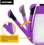 Centurion 1408 Foldable Clear Plastic Watering Can,1.5 Gal with Rotating Nozzle, Long Stem Spout, Compact Ergonomic Design with Sprinkler & Pouring System Ideal for Indoor/Outdoor Gardening - Lavender