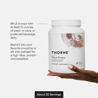 THORNE - Plant Protein - 22 Grams of Vegan Protein Powder - Pea, Rice & Chia Seed Protein with Complete Amino Acid Profile - NSF Certified for Sport - Chocolate - Gluten-Free - About 20 Servings