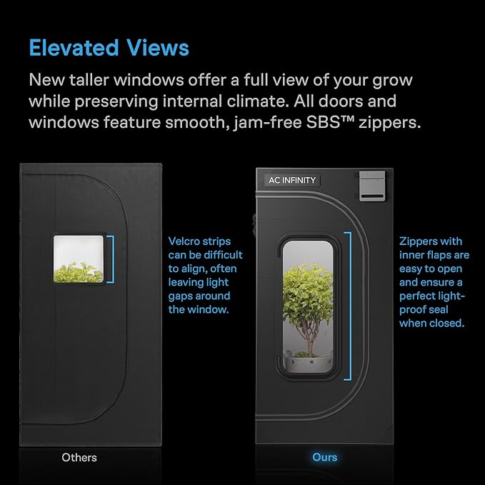 AC Infinity CLOUDLAB 894, Advance Grow Tent 8x4, Thickest 1" Poles, 2000D Mylar Canvas, Lab-Tested Highest Reflectivity, Largest Zipper Window, Controller Mount Plate, 96" x 48" x 80" Indoor Growing