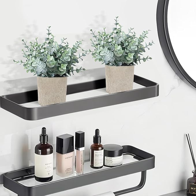 2 Pack Fake Plants Eucalyptus Small Potted Artificial Plants Indoor Greenery for Shelf Desk Home Bathroom Modern Farmhouse Living Room Coffee Table Decor