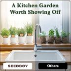 Seedboy Organic 10 Herb Garden Starter Kit for Planting Indoor or Outdoor, Non-GMO USDA Certified Seed, Cool Unique Gift for Gardeners, Mom Birthday, Friends, Plant Lovers (Herb Garden Starter Kit)