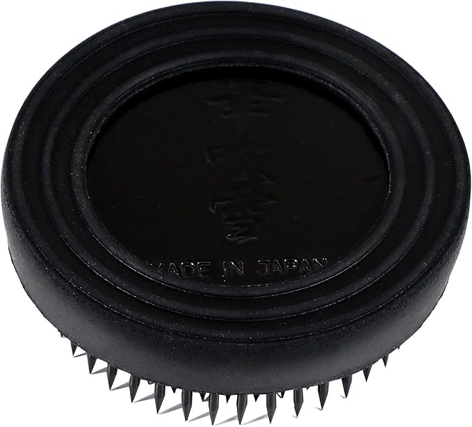 Wazakura Ikebana Kenzan Flower Pin Frog, Made in Japan, Floral Arranging Tool, Round - 61mm(2.4") Black
