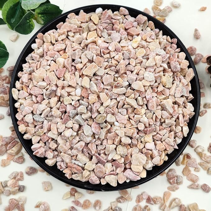 YISZM 10LB Succulent and Cactus Gravel Pebbles, 1/5 Inch Natural Decorative Polished Stones, River Rocks for Plants, Vases, Aquariums, Terrarium and Outdoor Gardening,Peach