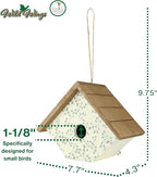 Wild Wings Decorative Wren House Ivy Perch, White