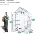Mini Greenhouse,Greenhouses for Outdoors,Portable Walk in Green House for Garden Plants that Need Frost Protection and Away from Pests, Animals(56"x30"x76")-White