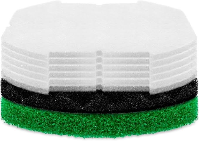 ERETOW Pond Filter Replacement for Aquagarden Inpond 5 in 1 600 Gallon Model Parts, Foam Filters Media & Polymer Wool Filter Pads for Outdoor Fish Pond Maintenance Kit (Fit 600/900)