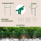 12 Pack Plant Support Stakes – Tall Plant Stakes for Indoor and Outdoor Gardens - Peony Cages and Supports - Cage Rings for Potted Flowers, Peony, Hydrangea, and Rose Bush (10" W x 16" - 24" H)