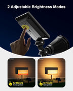 4 Pack Solar Powered Spotlights Waterproof Outdoor for Christmas Decorations, Tree, Santa Claus, Snowman, Christmas Ambient Outdside Spot Landscape Lights for Wall, Garden, Yard, Sidewalk, Warm White