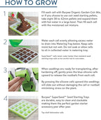 Burpee SuperSeed Windowsill Seed Starting Tray| 8 XL Cell| Reusable & Dishwasher Safe| for Vegetable, Flower & Herb Seeds| Window Garden Seed Starter Kit| Green