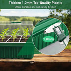 YAUNGEL Seed Starter Tray, Super Thicken 160 Cells Seed Starter Kit with Humidity Dome Durable Seeding Starting Trays for Greenhouse Germination Trays Green, 4 Pack