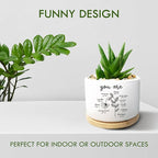 Christian Religious Gifts for Women, Succulent Plant Pot, Cactus Flower Planter Gifts, Inspirational Motivational Gifts for Women Friend, Plant Pots for Office Desk Table Shelf (No Plants)