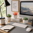 Tiita Artificial Faux Succulents in Pots Fake Plants Ceramic Arrangement Planter for Women Desk Small Mini Tiny Decoration for Home Office Desk Window
