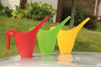 Ashman Set of 3 Watering Can, Indoor and Outdoor Use, Red, Green, Yellow, 2 Liter Capacity, 3 Pack