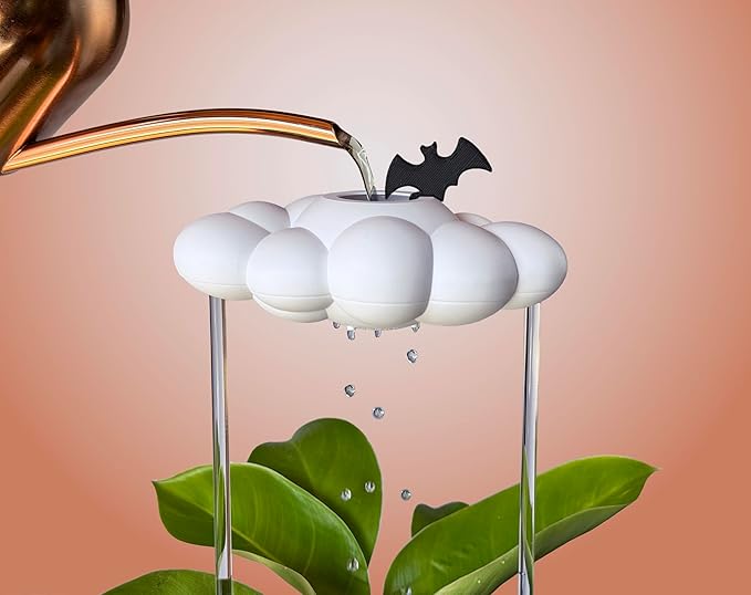 The Original Dripping Rain Cloud for Plants, Plant Watering Rain Cloud, Plant Lover Gifts, Plant Lady Gifts for Women, Plant Accessories (Cloud with Bat)